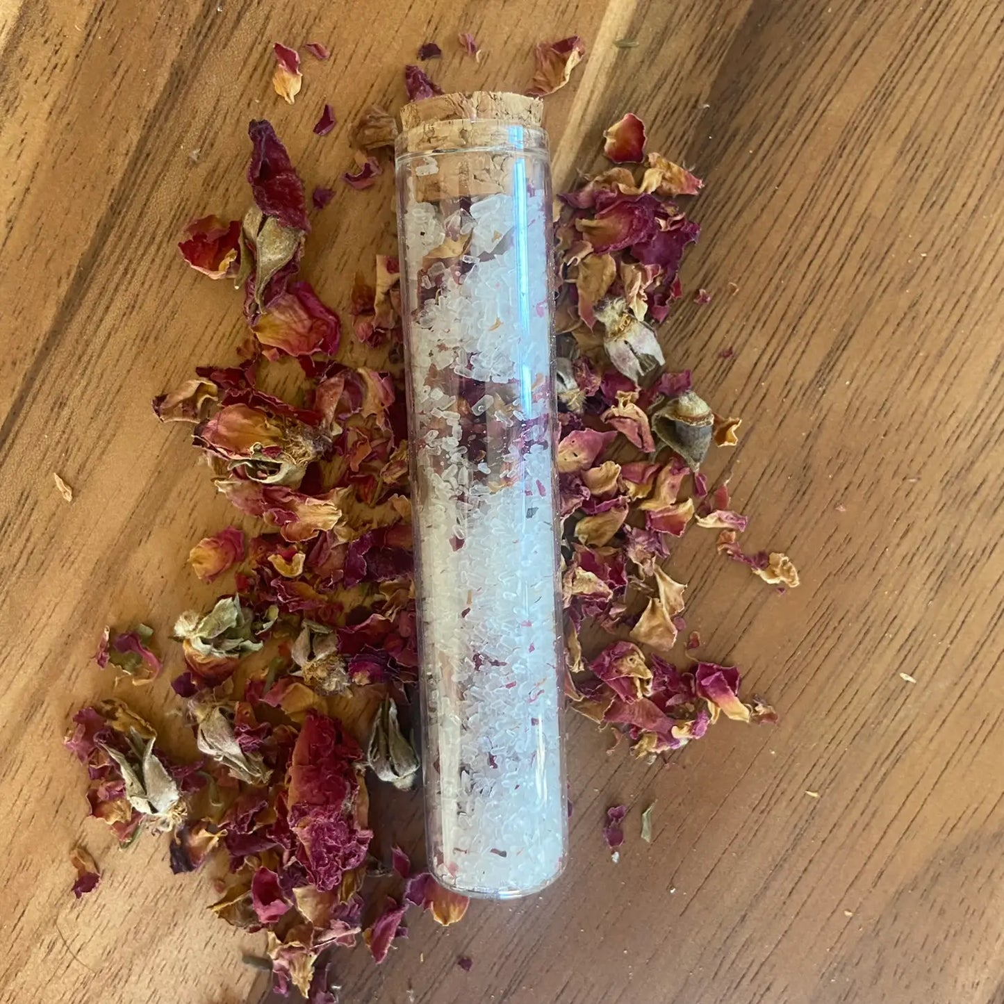 Herbal Bath Salts Test Tubes | Made with Dried Flowers
