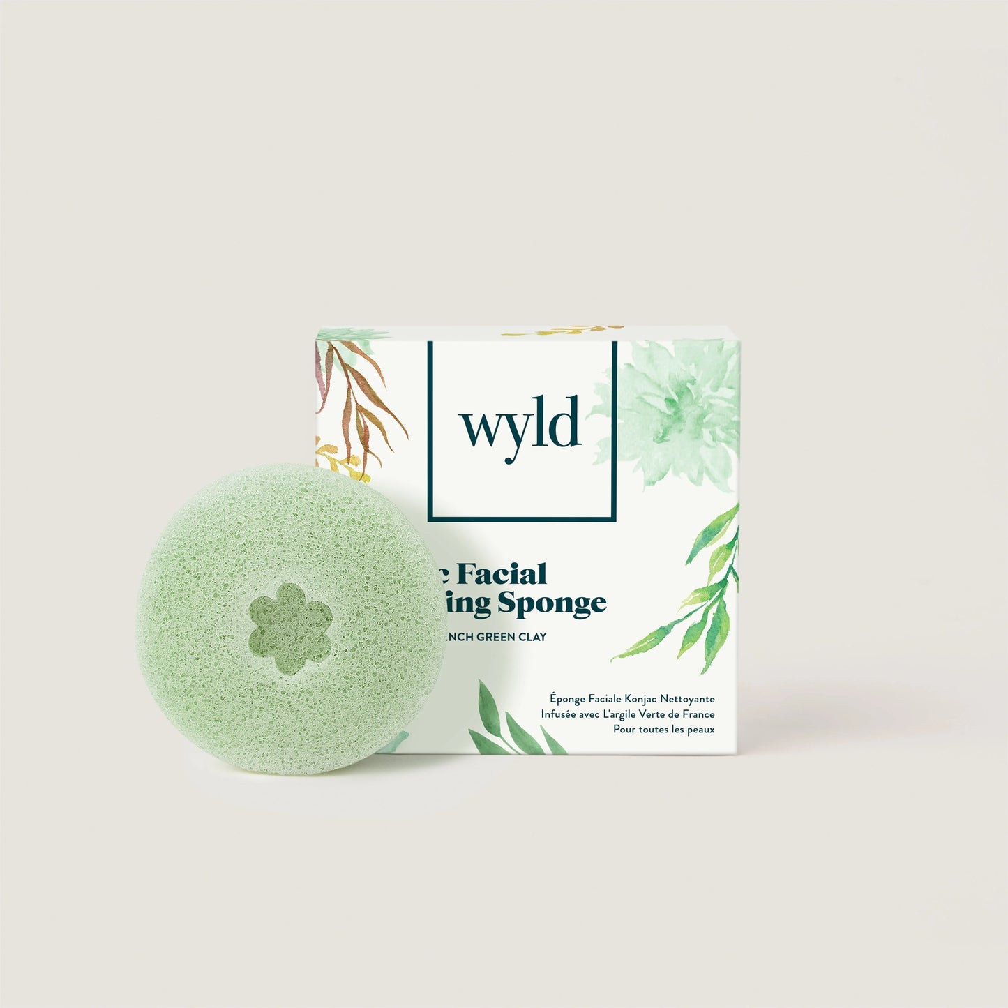 FRENCH GREEN CLAY KONJAC SPONGE (ALL SKIN TYPES)
