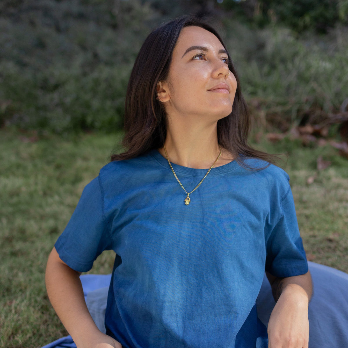 Indigo Hana Regenerative Cotton T-Shirt