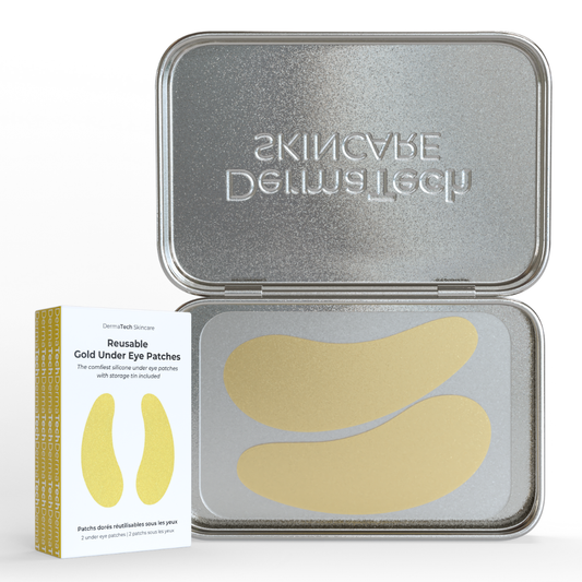 DermaTech Skincare - Shimmery Gold Reusable Under Eye Patches