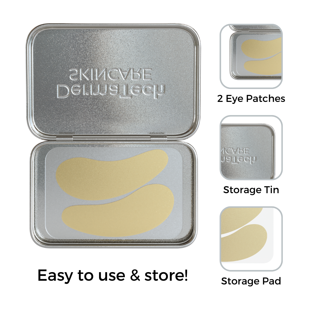 DermaTech Skincare - Shimmery Gold Reusable Under Eye Patches