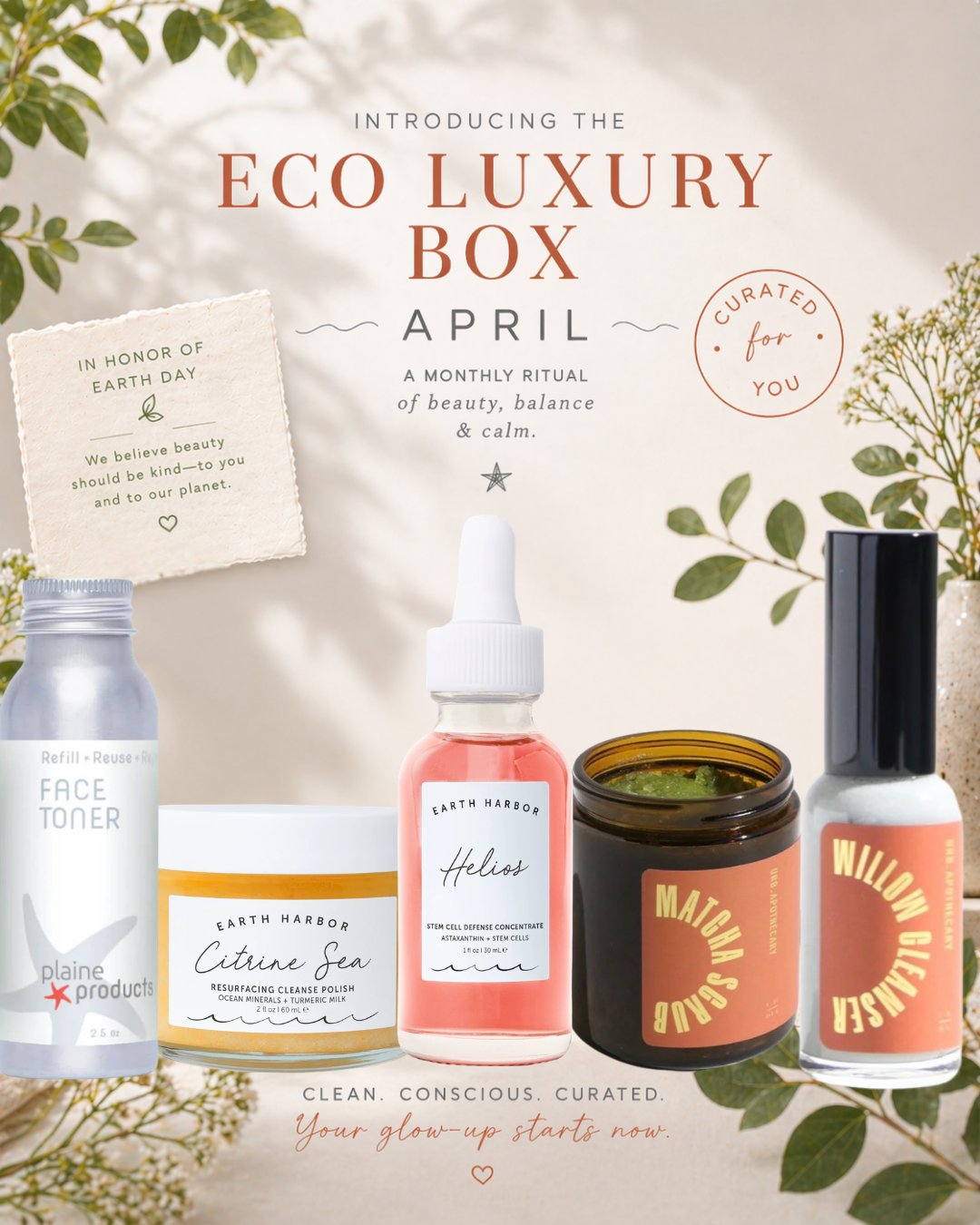 Eco Luxury April Box- One time Box- Limited Quantity Available