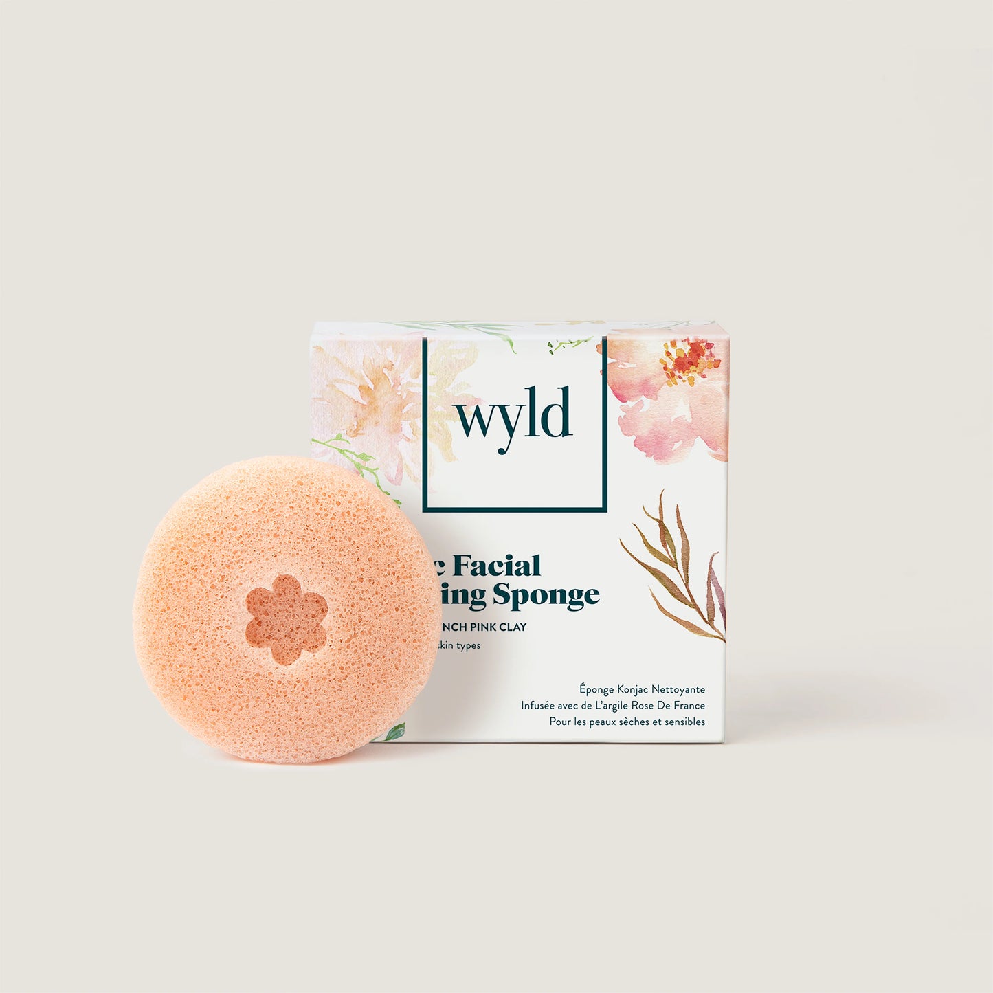 FRENCH PINK CLAY KONJAC SPONGE (DRY, SENSITIVE SKIN)