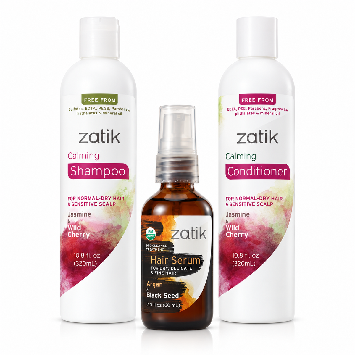 Calming Shampoo & Conditioner + Hair Serum