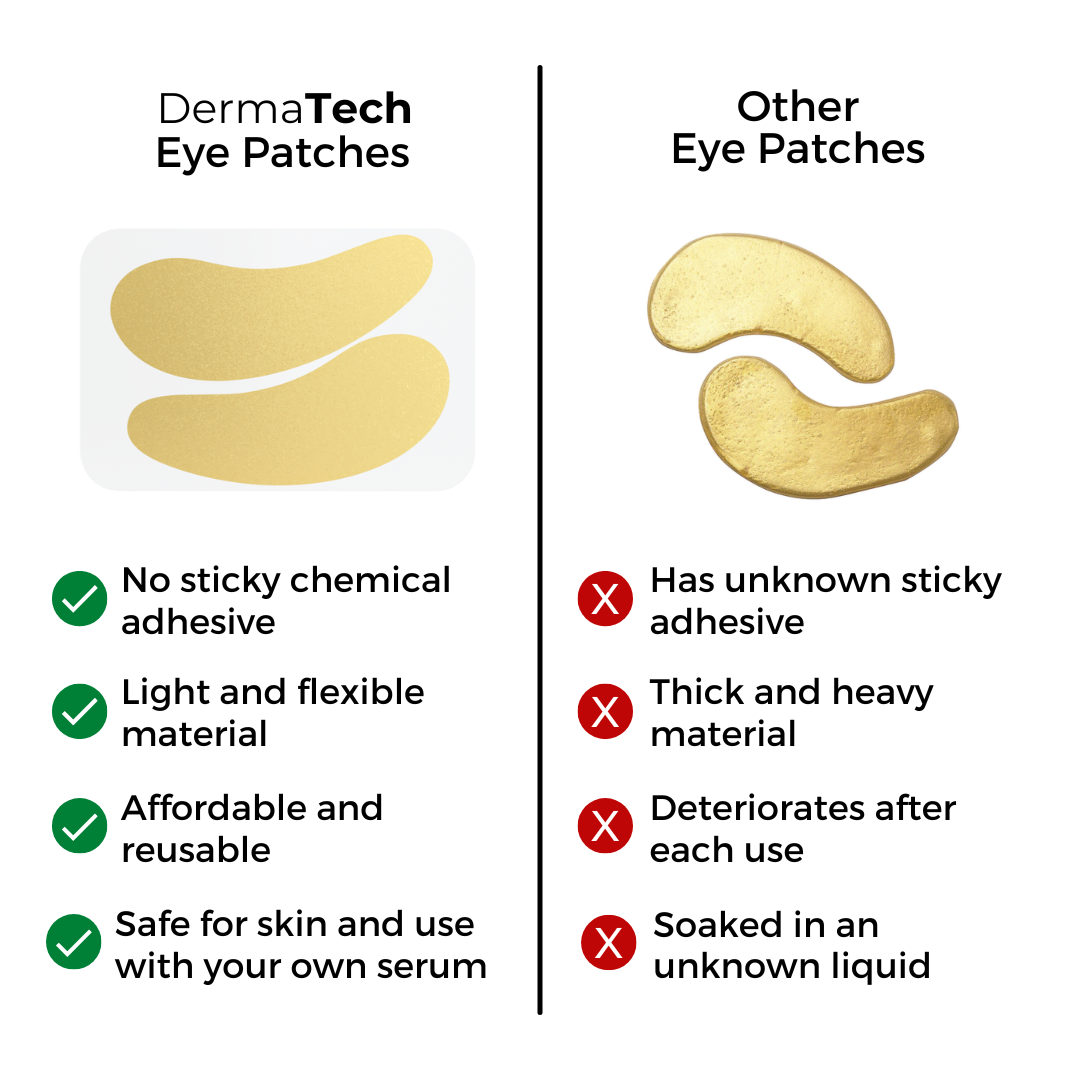 DermaTech Skincare - Shimmery Gold Reusable Under Eye Patches